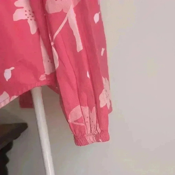 Floral Pink Cotton Button Down Shirt - Picture 4 of 7